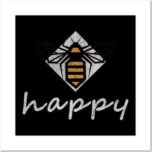 Bee-happy design for happy naturist,greenlovers Posters and Art